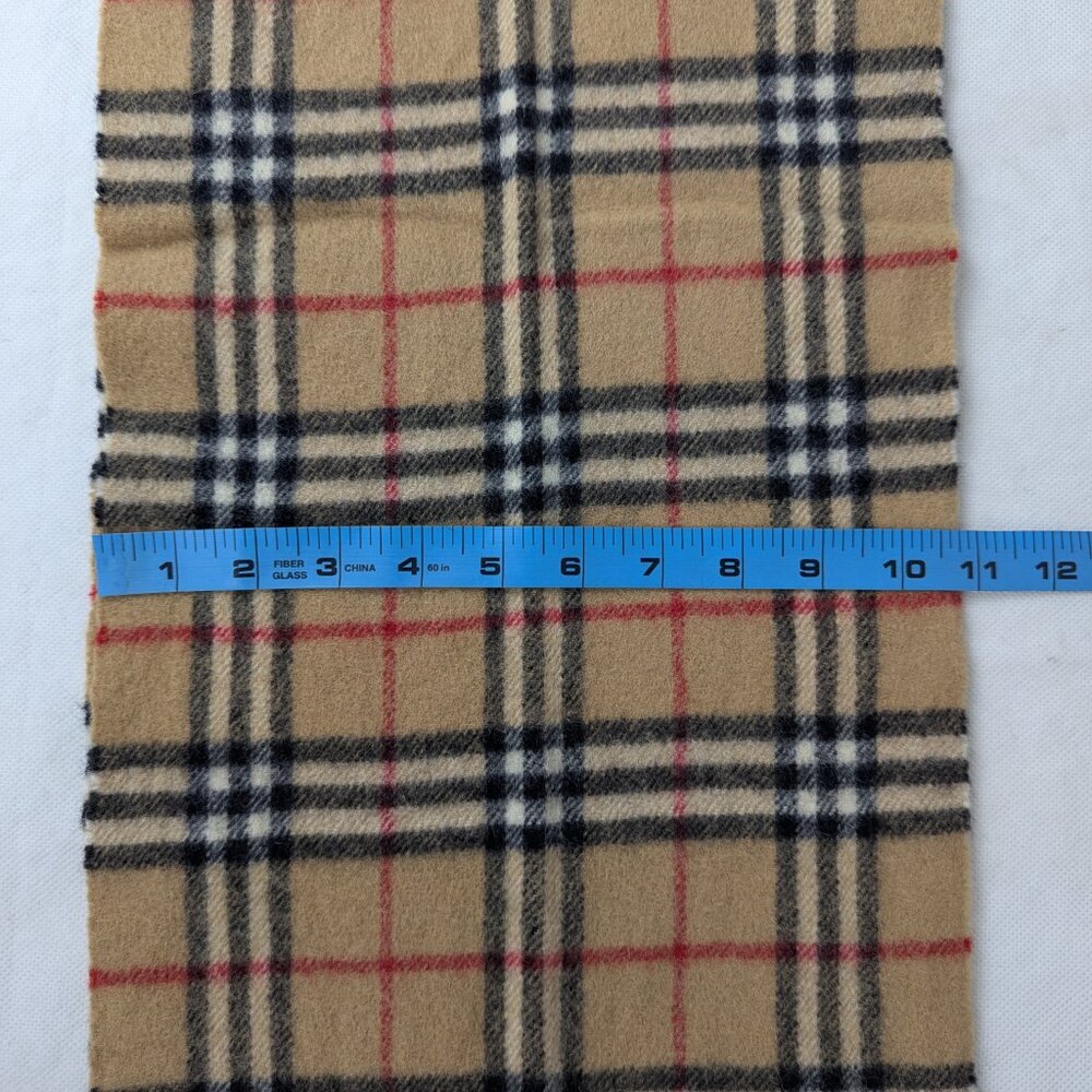 BURBERRY Lambswool Nova Check Scarf – Beige Plaid – LUXURY STYLE – FAST - Picture 6 of 6